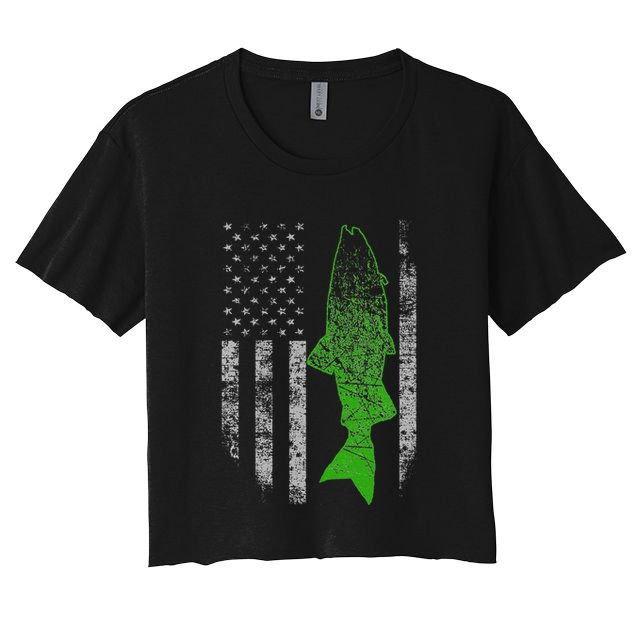 Kokanee Flag Cool Kokanee Fishing Crop Top