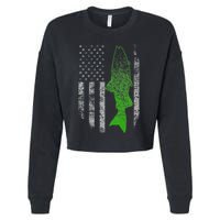 Kokanee Flag Cool Kokanee Fishing Cropped Pullover Crew