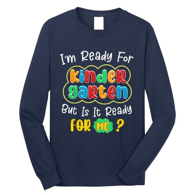 Kids First Day Of Kindergarten Funny Back To School Boy Girl Long Sleeve Shirt