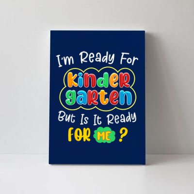 Kids First Day Of Kindergarten Funny Back To School Boy Girl Canvas