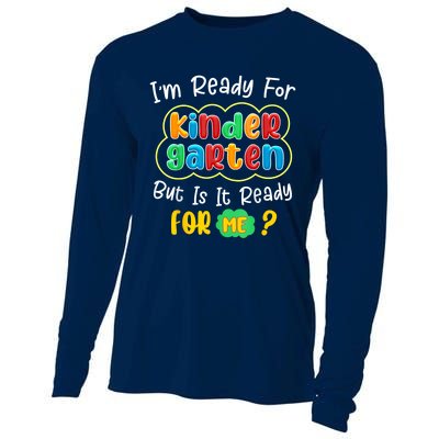 Kids First Day Of Kindergarten Funny Back To School Boy Girl Cooling Performance Long Sleeve Crew