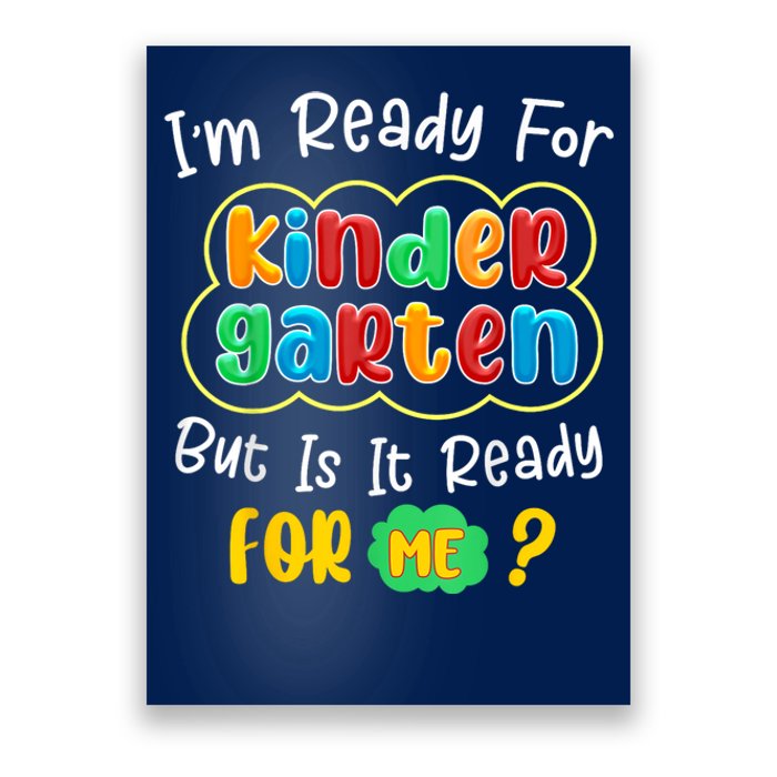 Kids First Day Of Kindergarten Funny Back To School Boy Girl Poster