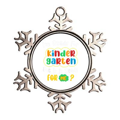 Kids First Day Of Kindergarten Funny Back To School Boy Girl Metallic Star Ornament