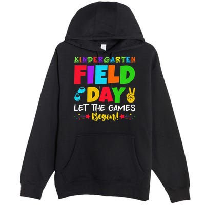 Kindergarten Field Day 2025 Let The Games Begin Teacher Premium Pullover Hoodie