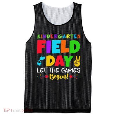 Kindergarten Field Day 2025 Let The Games Begin Teacher Mesh Reversible Basketball Jersey Tank