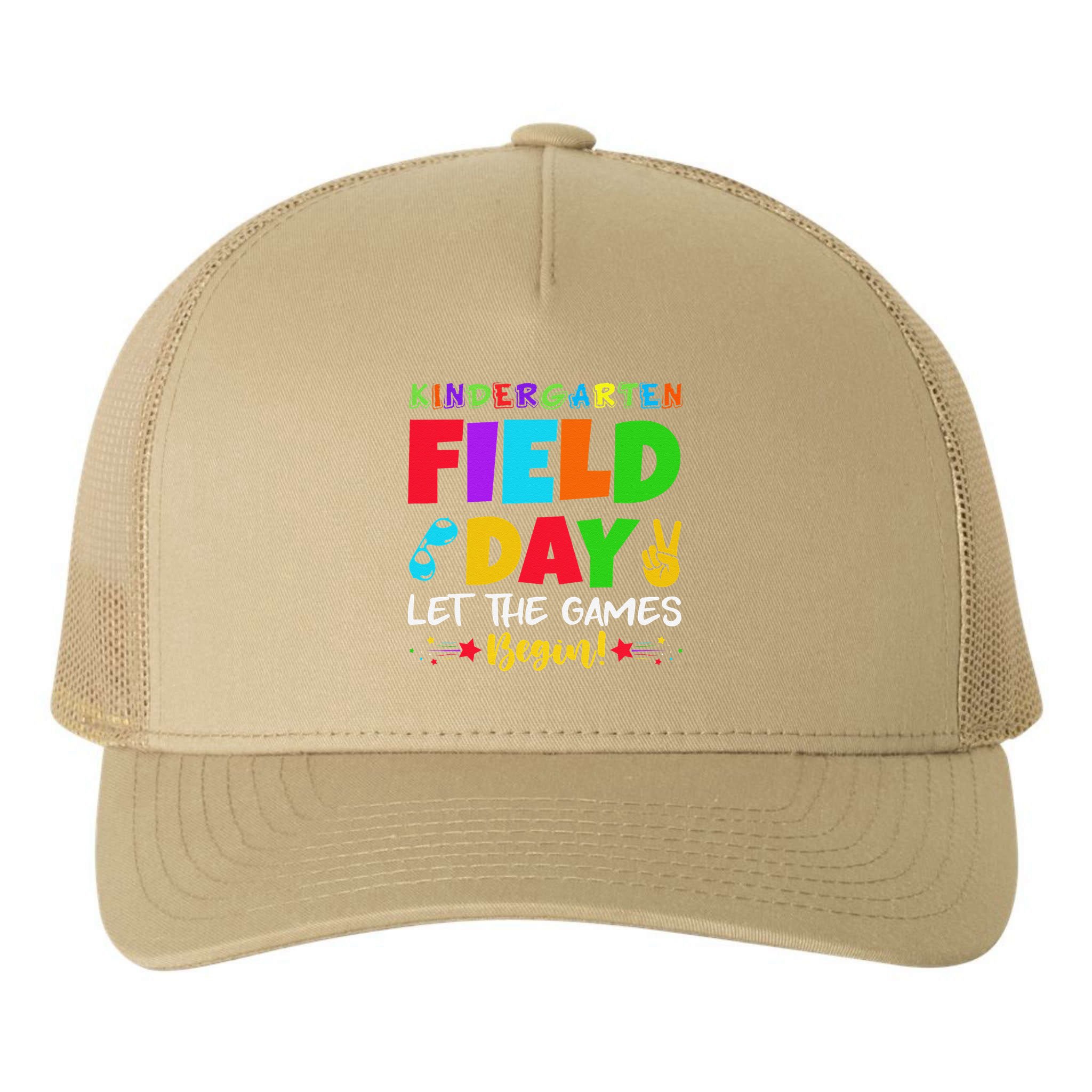 Kindergarten Field Day 2025 Let The Games Begin Teacher Yupoong Adult 5-Panel Trucker Hat