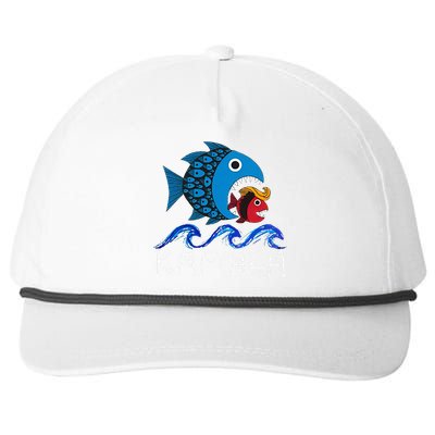 Kamala Fish Eat Fish Snapback Five-Panel Rope Hat