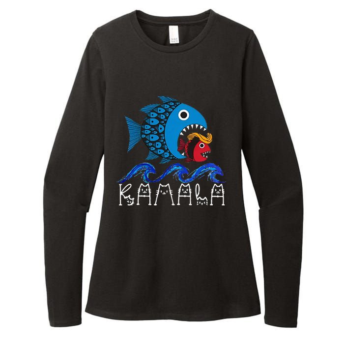 Kamala Fish Eat Fish Womens CVC Long Sleeve Shirt