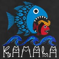 Kamala Fish Eat Fish 7 Panel Mesh Trucker Snapback Hat