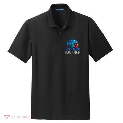 Kamala Fish Eat Fish Dry Zone Grid Polo