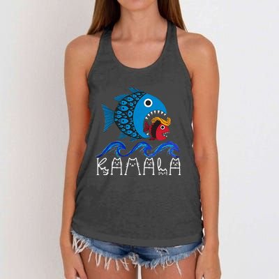 Kamala Fish Eat Fish Women's Knotted Racerback Tank