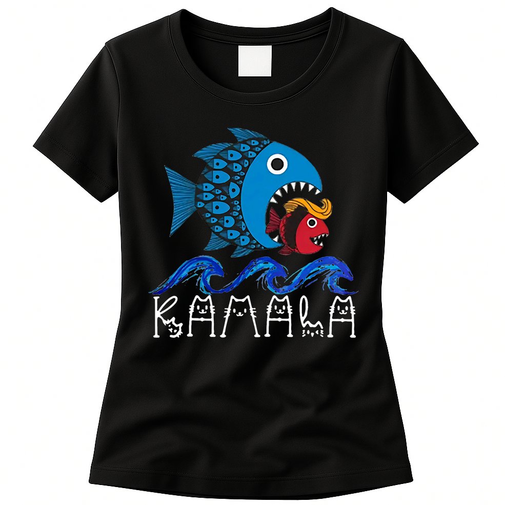 Kamala Fish Eat Fish Womens T-Shirt