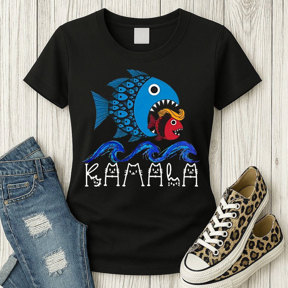 Kamala Fish Eat Fish Womens T-Shirt