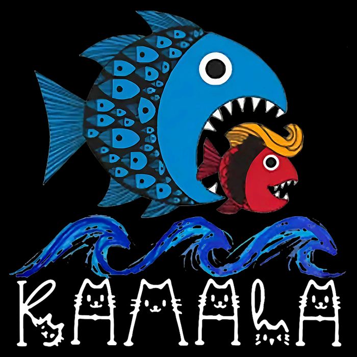 Kamala Fish Eat Fish Womens T-Shirt