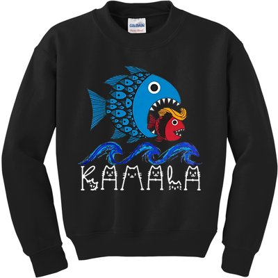 Kamala Fish Eat Fish Kids Sweatshirt