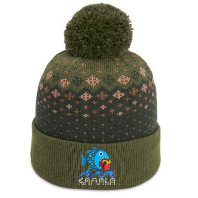 Kamala Fish Eat Fish The Baniff Cuffed Pom Beanie