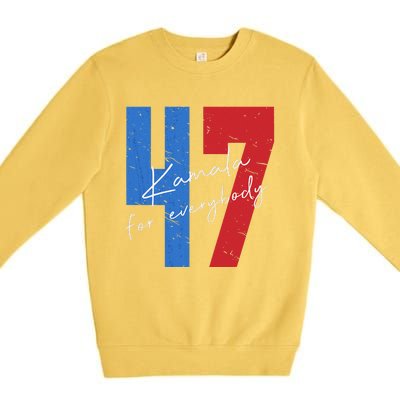 Kamala For Everybody Vote Kamala President Harris 47 Premium Crewneck Sweatshirt