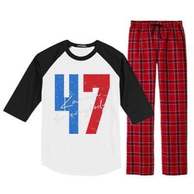 Kamala For Everybody Vote Kamala President Harris 47 Raglan Sleeve Pajama Set