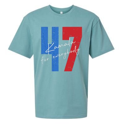 Kamala For Everybody Vote Kamala President Harris 47 Sueded Cloud Jersey T-Shirt