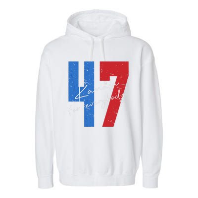 Kamala For Everybody Vote Kamala President Harris 47 Garment-Dyed Fleece Hoodie