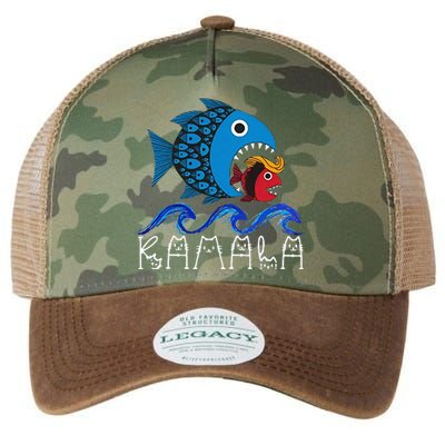 Kamala Fish Eat Fish Gift Legacy Tie Dye Trucker Hat