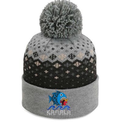 Kamala Fish Eat Fish Gift The Baniff Cuffed Pom Beanie