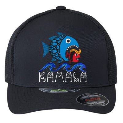 Kamala Fish Eat Fish Gift Flexfit Unipanel Trucker Cap