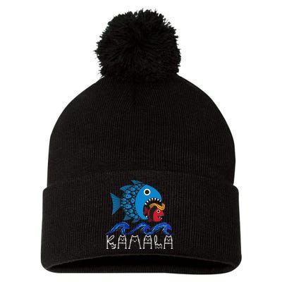 Kamala Fish Eat Fish Gift Pom Pom 12in Knit Beanie