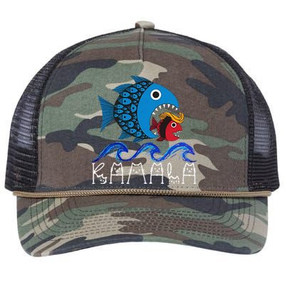 Kamala Fish Eat Fish Gift Retro Rope Trucker Hat Cap