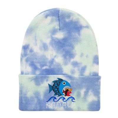 Kamala Fish Eat Fish Gift Tie Dye 12in Knit Beanie