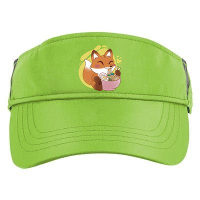 Kawaii Fox Eating Ramen Adult Drive Performance Visor