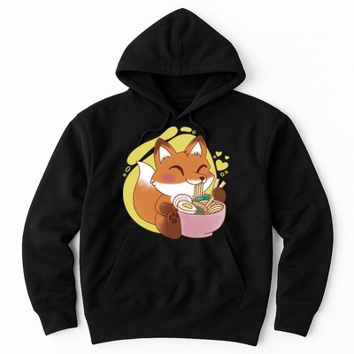 Kawaii Fox Eating Ramen Hoodie
