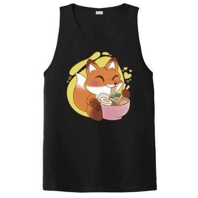 Kawaii Fox Eating Ramen PosiCharge Competitor Tank