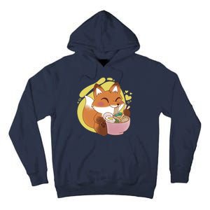 Kawaii Fox Eating Ramen Tall Hoodie