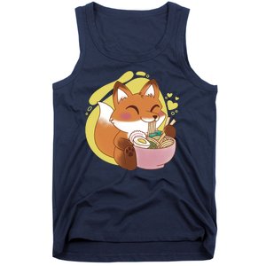 Kawaii Fox Eating Ramen Tank Top