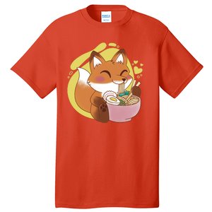 Kawaii Fox Eating Ramen Tall T-Shirt