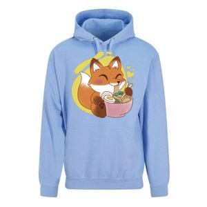 Kawaii Fox Eating Ramen Unisex Surf Hoodie