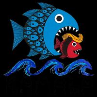 Kamala Fish Eat Fish Drawstring Bag