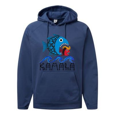 Kamala Fish Eat Fish Performance Fleece Hoodie