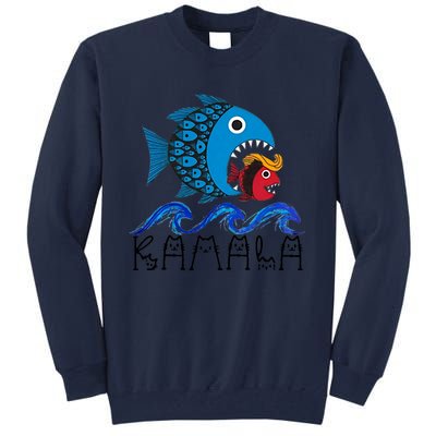 Kamala Fish Eat Fish Tall Sweatshirt