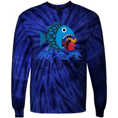 Kamala Fish Eat Fish Tie-Dye Long Sleeve Shirt