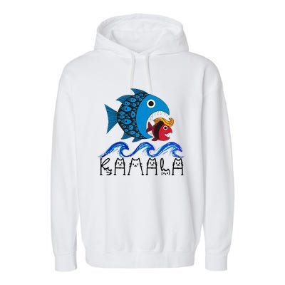 Kamala Fish Eat Fish Garment-Dyed Fleece Hoodie