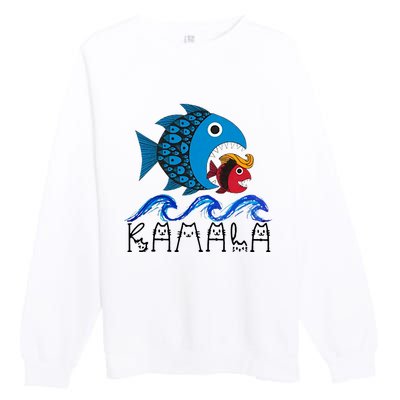 Kamala Fish Eat Fish Premium Crewneck Sweatshirt