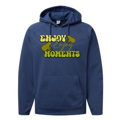 Kawaii Frog Enjoy Every Moments Gift Performance Fleece Hoodie