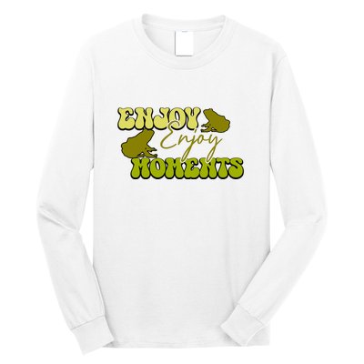 Kawaii Frog Enjoy Every Moments Gift Long Sleeve Shirt