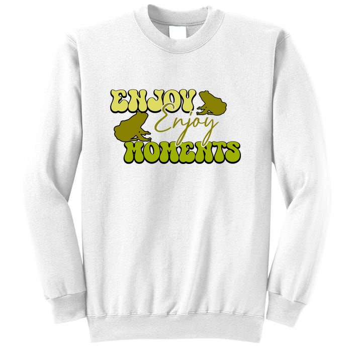 Kawaii Frog Enjoy Every Moments Gift Sweatshirt