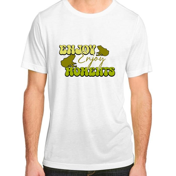 Kawaii Frog Enjoy Every Moments Gift Adult ChromaSoft Performance T-Shirt