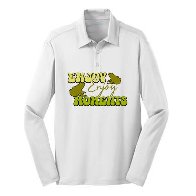 Kawaii Frog Enjoy Every Moments Gift Silk Touch Performance Long Sleeve Polo