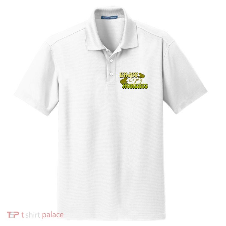 Kawaii Frog Enjoy Every Moments Gift Dry Zone Grid Polo