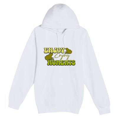 Kawaii Frog Enjoy Every Moments Gift Premium Pullover Hoodie